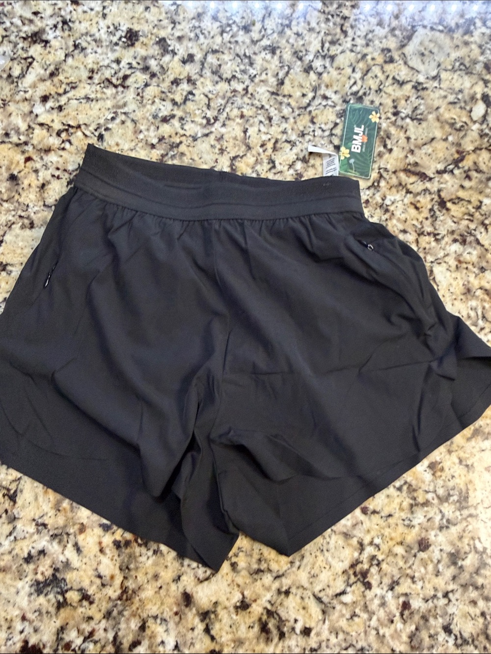 BWL Black Women's Athletic Shorts with Elastic Waist